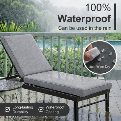 Sun Lounger Mat – Reclining Garden Chair Bed Recliner Beach Camping Cushion Pad