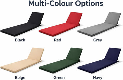 Sun Lounger Mat – Reclining Garden Chair Bed Recliner Beach Camping Cushion Pad