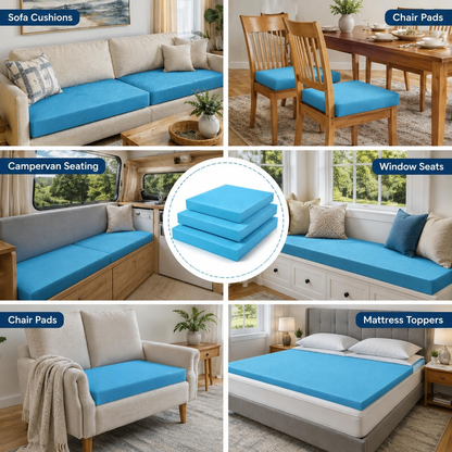 Upholstery Foam High Density Firm Sheet Cushion Seating Pad Sofa Bed 60x20x2