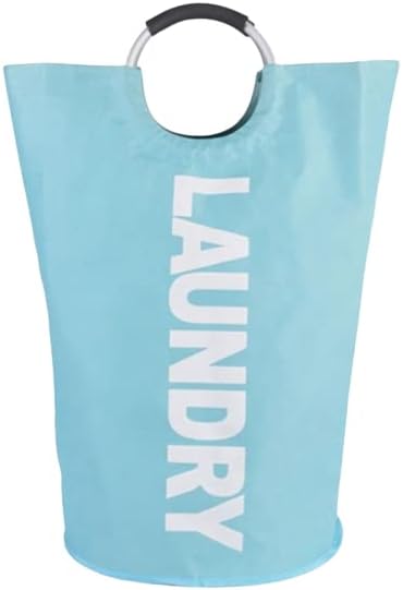 90L Large Collapsible Laundry Basket with Handles Large Washing Laundry Hamper Foldable Wash Bin Waterproof Clothes Bag Storage Bucket (6 Colors) for Bedroom & Bathroom