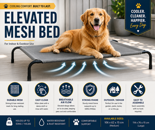 Easy 4-step assembly guide – elevated dog bed ready in minutes with no tools required – Nimora Home