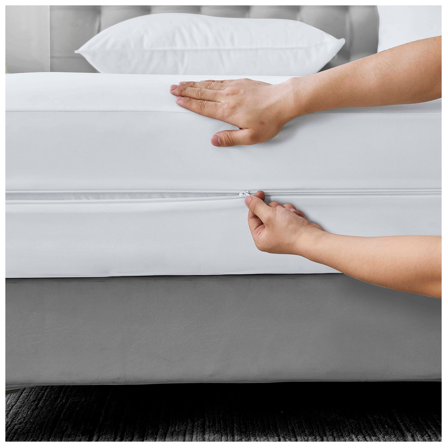 Anti Bed Bug Mattress Protector Zipped Waterproof Cover – Full Encasement Zip Closure – Breathable, Dust Mite & Allergy Barrier – Soft Noiseless Fabric – Single, Double, King & Super King Sizes – Bed Bug Proof Mattress Cover for Total Protection