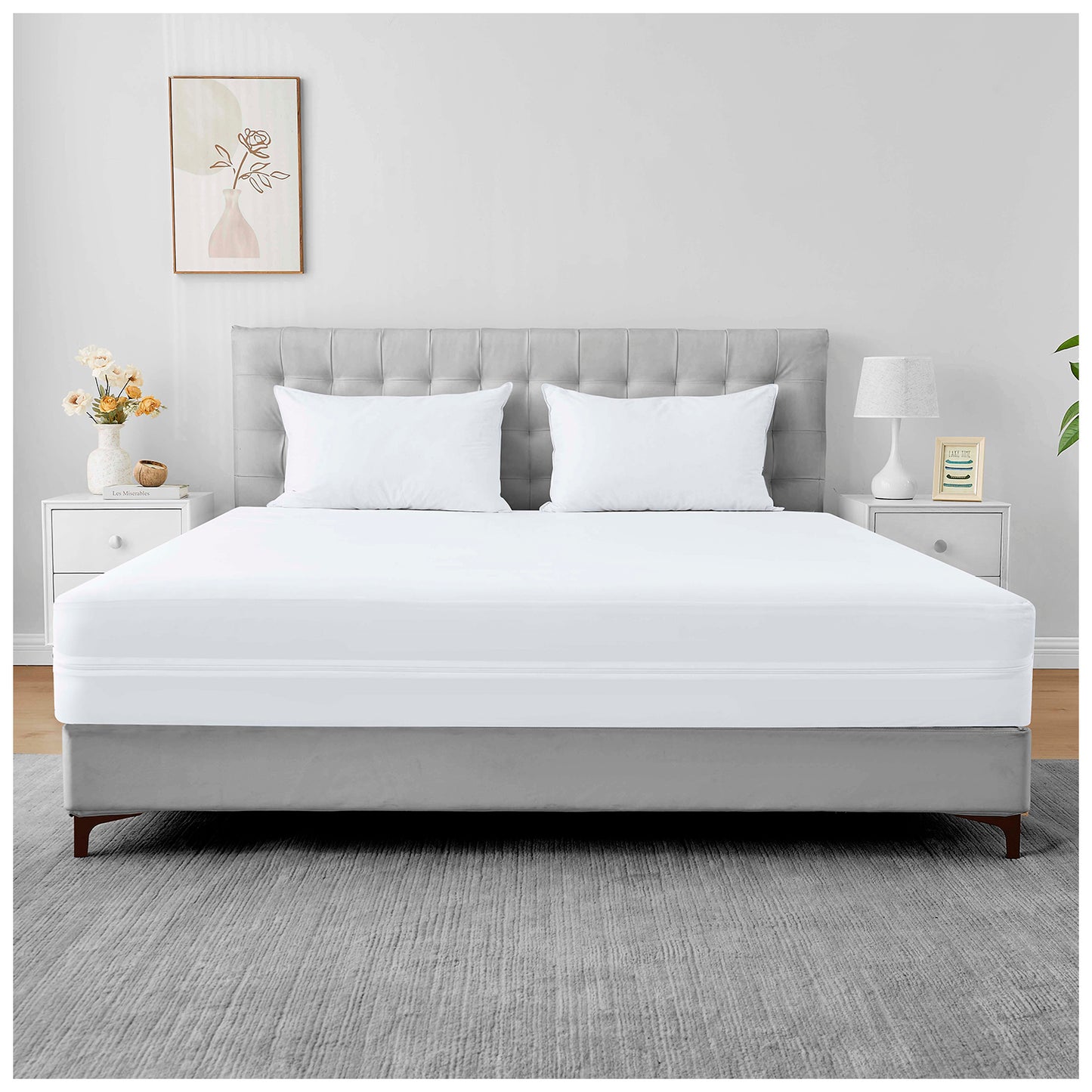 Anti Bed Bug Mattress Protector Zipped Waterproof Cover – Full Encasement Zip Closure – Breathable, Dust Mite & Allergy Barrier – Soft Noiseless Fabric – Single, Double, King & Super King Sizes – Bed Bug Proof Mattress Cover for Total Protection