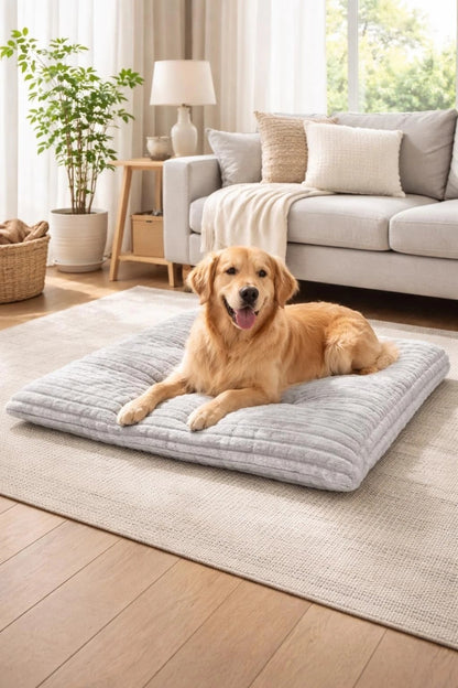 Orthopaedic Dog Bed – Plush Mattress with Washable Cover for Large Dogs & Cats