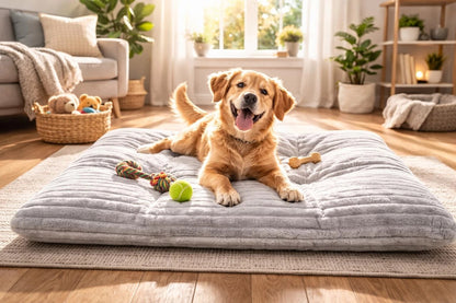 Orthopaedic Dog Bed – Plush Mattress with Washable Cover for Large Dogs & Cats