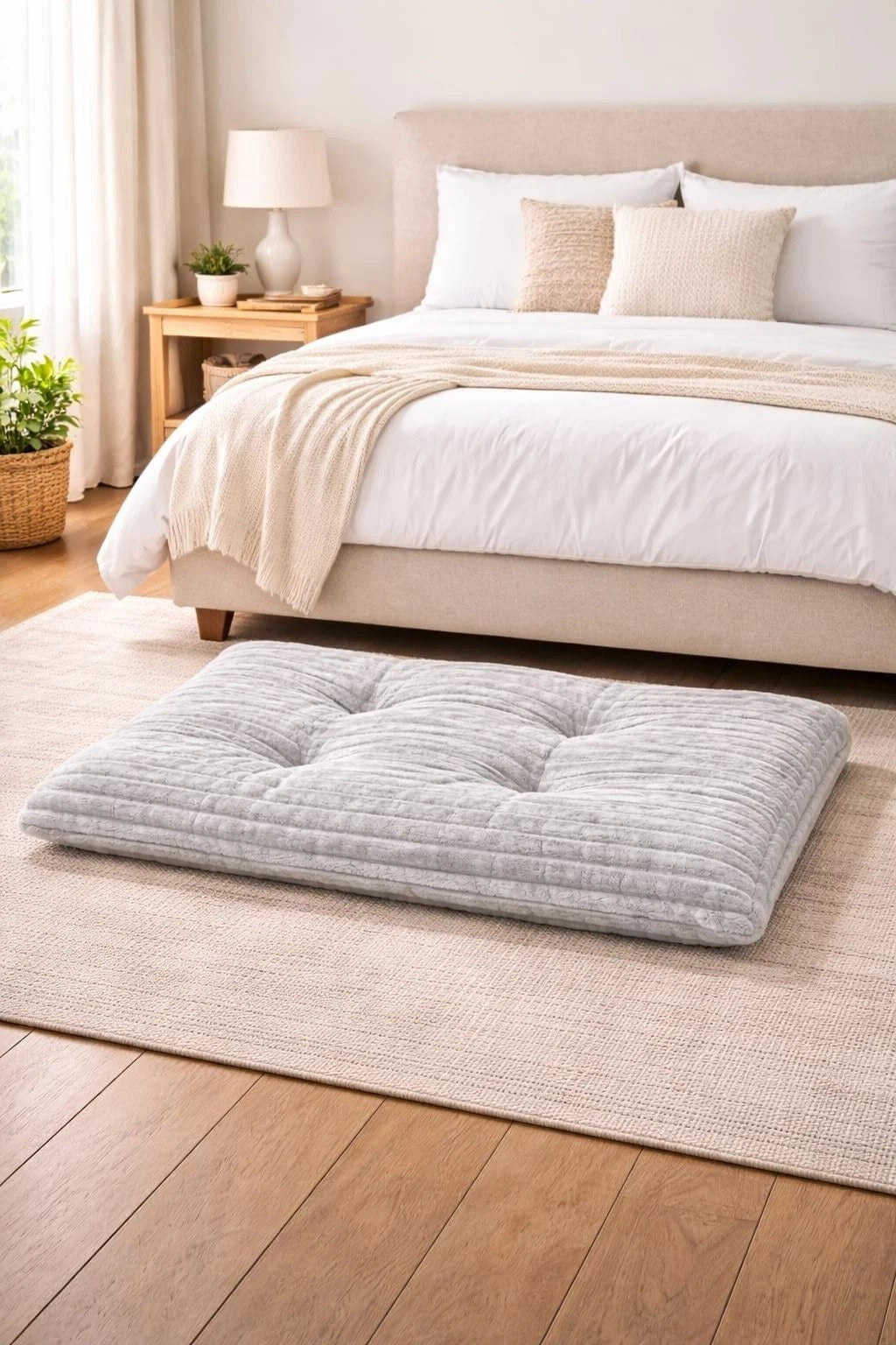 Orthopaedic Dog Bed – Plush Mattress with Washable Cover for Large Dogs & Cats