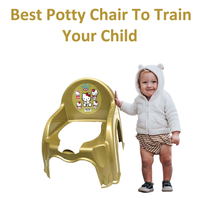 Children Potty Chair Plastic Kids Toddlers Toilet Trainer Seat Portable Potty Training Seat with Handles Splashguard Removable Lid & Backrest