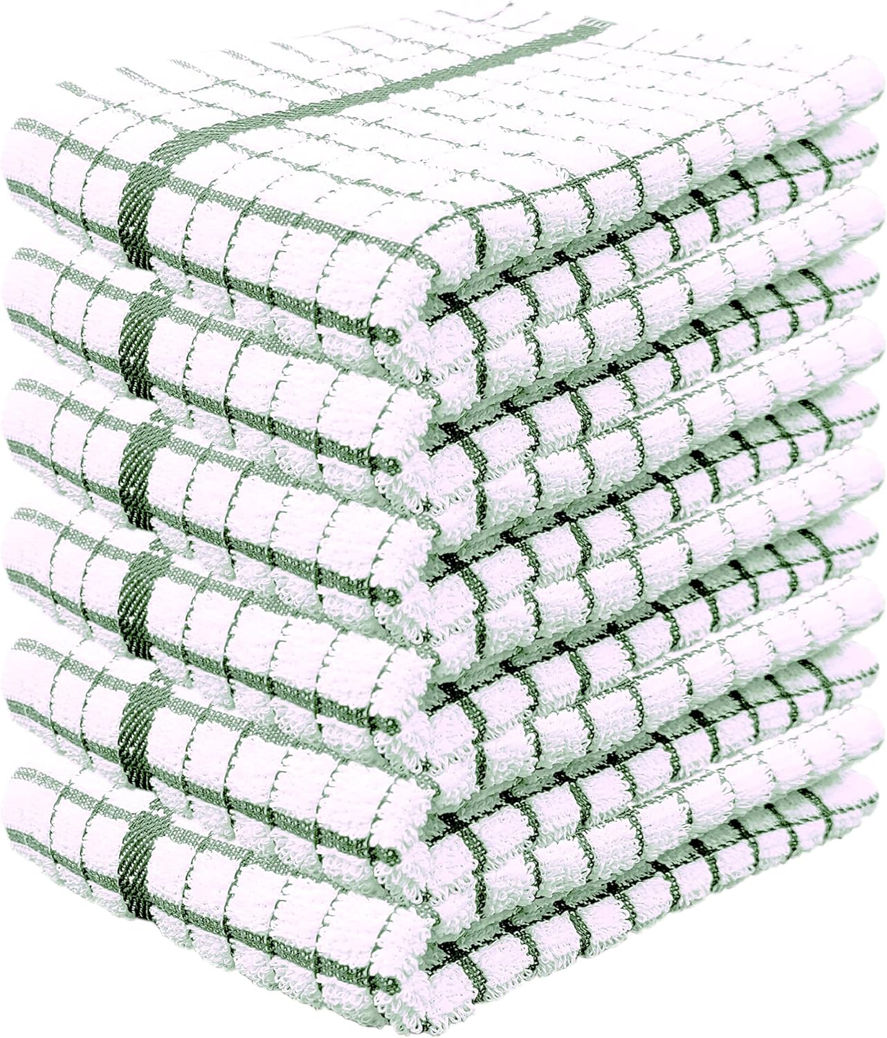 100% Cotton Terry Towelling Tea Towels | Pack of 6 | Kitchen Hand Towels Dish Cloth Super Absorbent Soft Touch