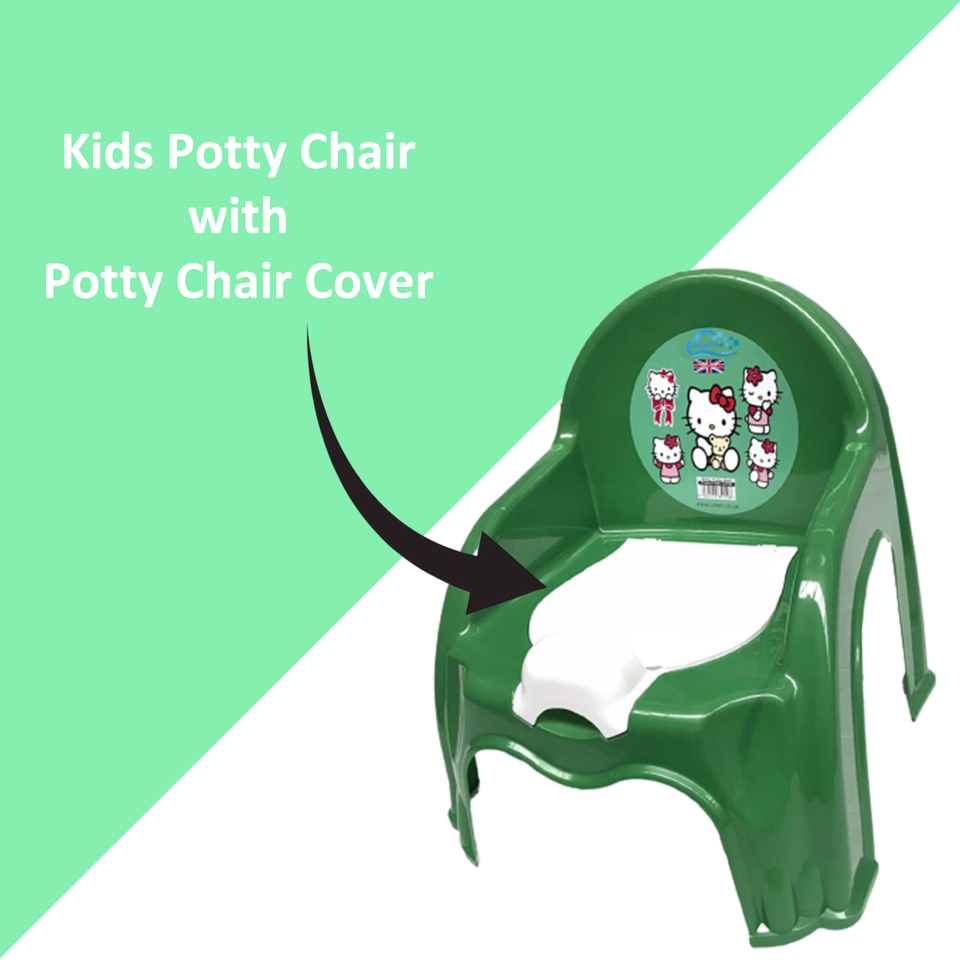 Children Potty Chair Plastic Kids Toddlers Toilet Trainer Seat Portable Potty Training Seat with Handles Splashguard Removable Lid & Backrest