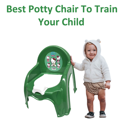 Children Potty Chair Plastic Kids Toddlers Toilet Trainer Seat Portable Potty Training Seat with Handles Splashguard Removable Lid & Backrest