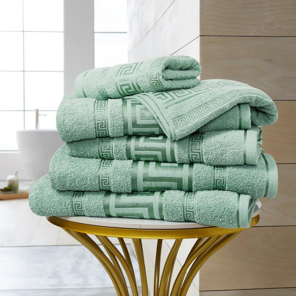 Regent Greek Towels – 100% Egyptian Cotton Towel Set – Luxury Hotel Quality Bath Towels – Soft & Absorbent – Large, Hand & Face Towels – Quick Dry –Bath Sheet, Bath Towel, Face Towel, Jumbo Bath Sheet