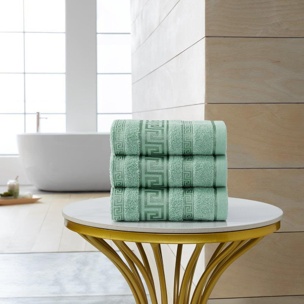 Regent Greek Towels – 100% Egyptian Cotton Towel Set – Luxury Hotel Quality Bath Towels – Soft & Absorbent – Large, Hand & Face Towels – Quick Dry –Bath Sheet, Bath Towel, Face Towel, Jumbo Bath Sheet