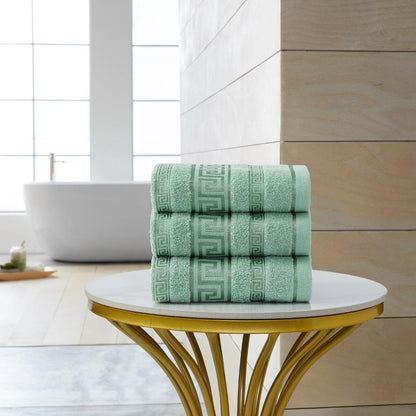 Regent Greek Towels – 100% Egyptian Cotton Towel Set – Luxury Hotel Quality Bath Towels – Soft & Absorbent – Large, Hand & Face Towels – Quick Dry –Bath Sheet, Bath Towel, Face Towel, Jumbo Bath Sheet