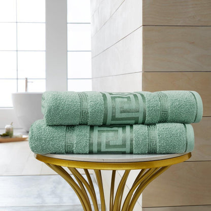 Regent Greek Towels – 100% Egyptian Cotton Towel Set – Luxury Hotel Quality Bath Towels – Soft & Absorbent – Large, Hand & Face Towels – Quick Dry –Bath Sheet, Bath Towel, Face Towel, Jumbo Bath Sheet
