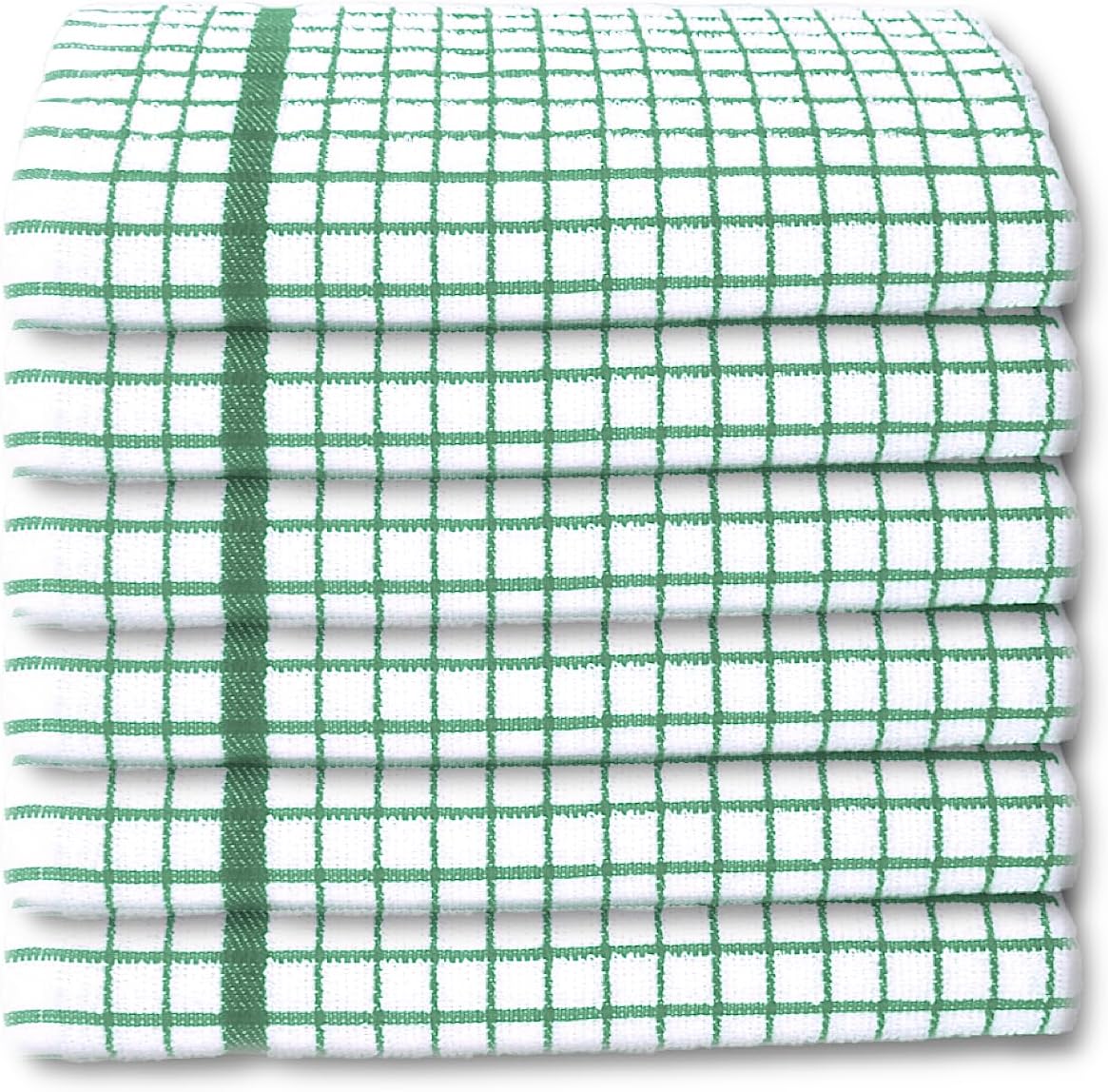 100% Cotton Terry Towelling Tea Towels | Pack of 6 | Kitchen Hand Towels Dish Cloth Super Absorbent Soft Touch