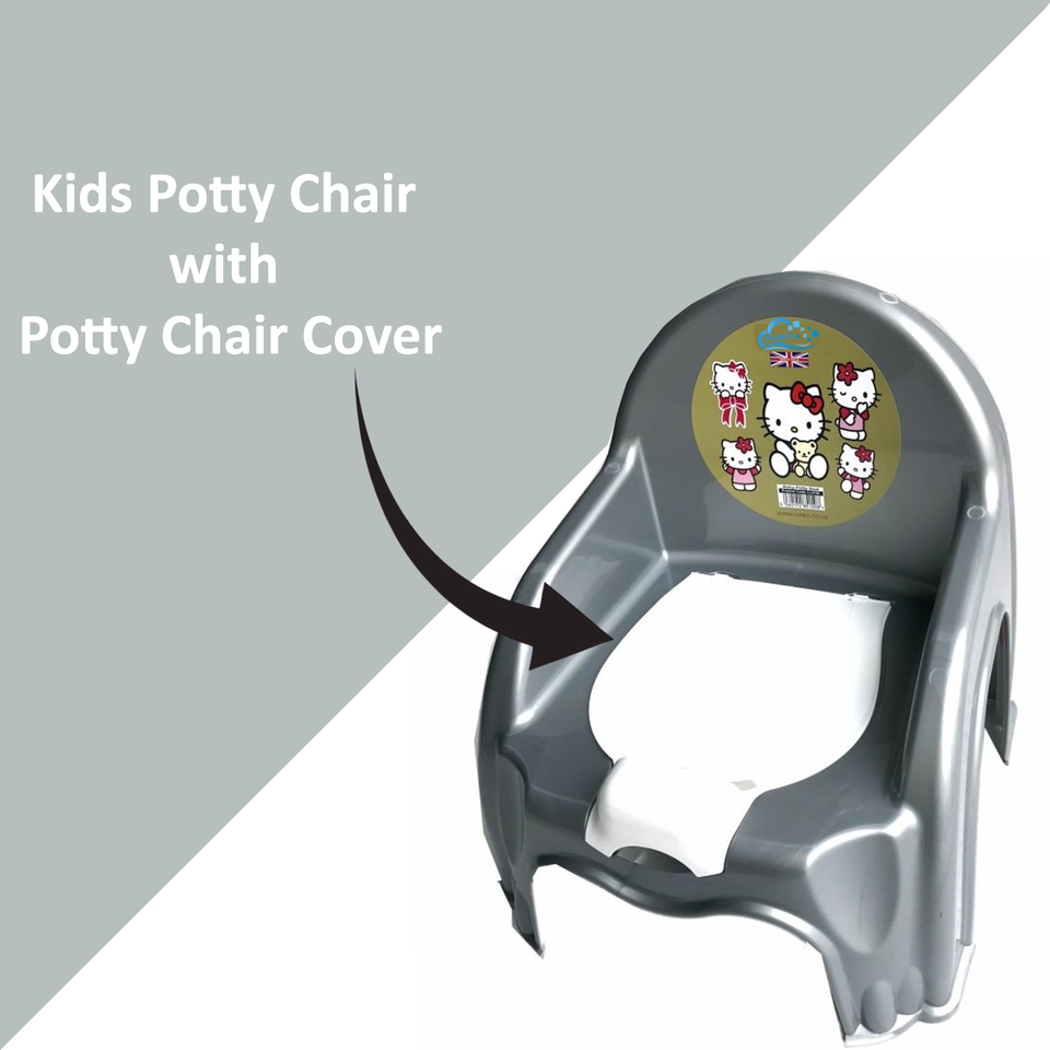 Children Potty Chair Plastic Kids Toddlers Toilet Trainer Seat Portable Potty Training Seat with Handles Splashguard Removable Lid & Backrest