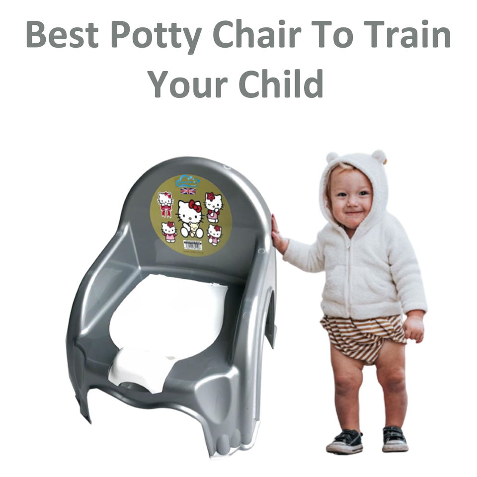 Children Potty Chair Plastic Kids Toddlers Toilet Trainer Seat Portable Potty Training Seat with Handles Splashguard Removable Lid & Backrest