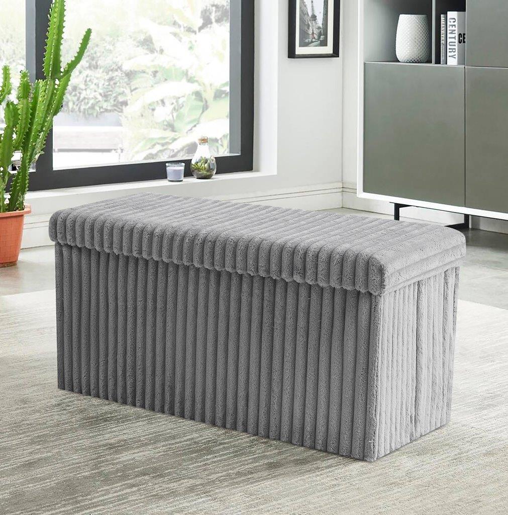 Premium Ottoman Storage Box House Pouffes Bench Seat Foldable Foot Stool UK Size
