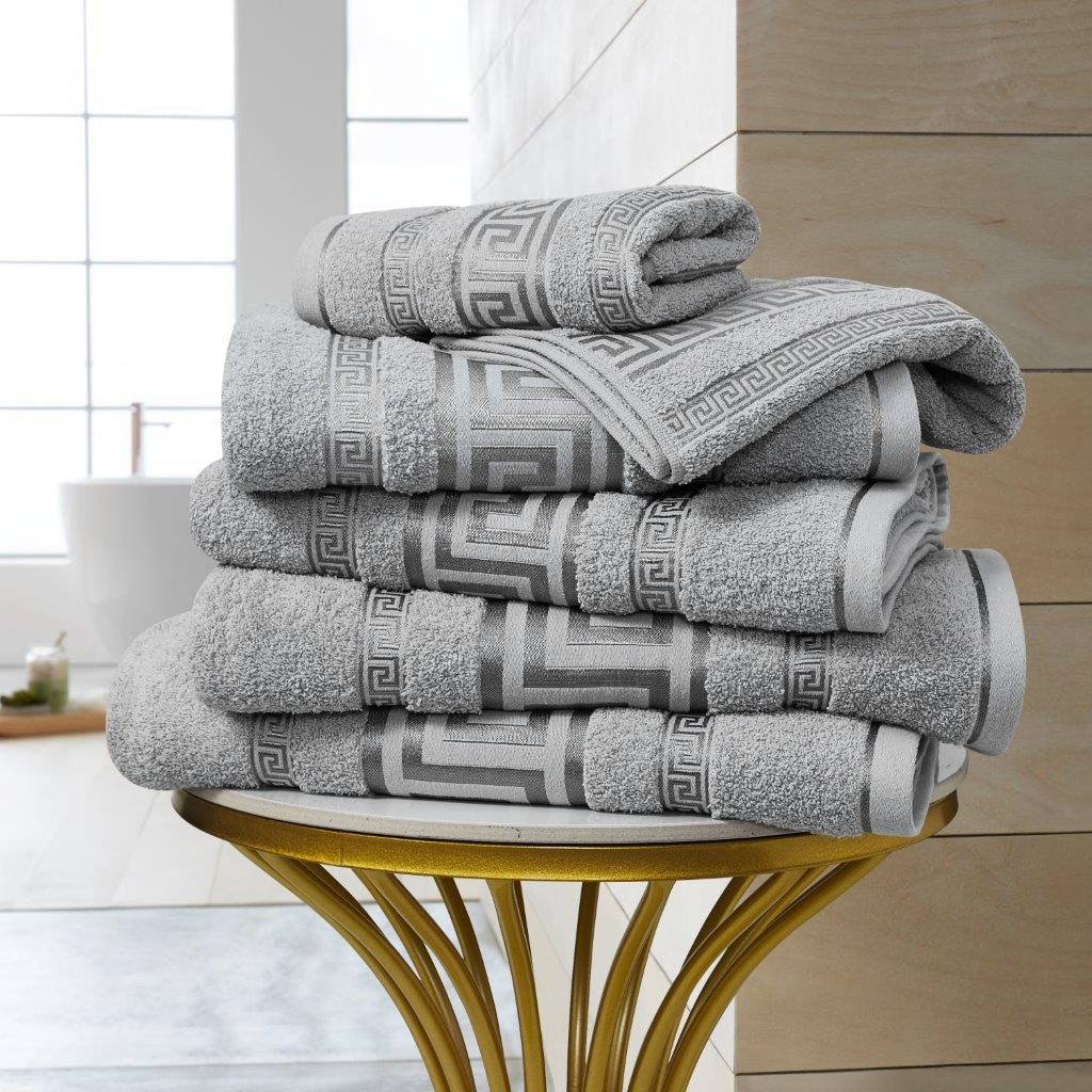 Regent Greek Towels – 100% Egyptian Cotton Towel Set – Luxury Hotel Quality Bath Towels – Soft & Absorbent – Large, Hand & Face Towels – Quick Dry –Bath Sheet, Bath Towel, Face Towel, Jumbo Bath Sheet