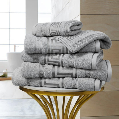Regent Greek Towels – 100% Egyptian Cotton Towel Set – Luxury Hotel Quality Bath Towels – Soft & Absorbent – Large, Hand & Face Towels – Quick Dry –Bath Sheet, Bath Towel, Face Towel, Jumbo Bath Sheet