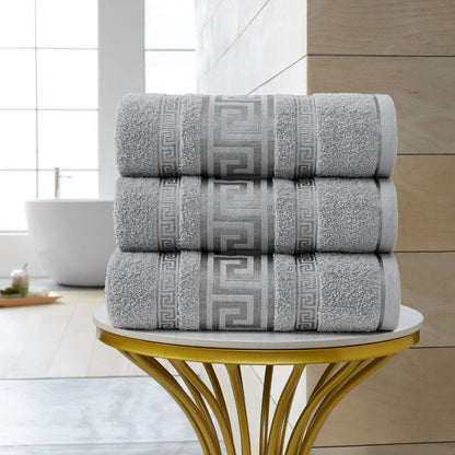 Regent Greek Towels – 100% Egyptian Cotton Towel Set – Luxury Hotel Quality Bath Towels – Soft & Absorbent – Large, Hand & Face Towels – Quick Dry –Bath Sheet, Bath Towel, Face Towel, Jumbo Bath Sheet