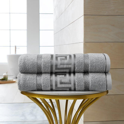 Regent Greek Towels – 100% Egyptian Cotton Towel Set – Luxury Hotel Quality Bath Towels – Soft & Absorbent – Large, Hand & Face Towels – Quick Dry –Bath Sheet, Bath Towel, Face Towel, Jumbo Bath Sheet