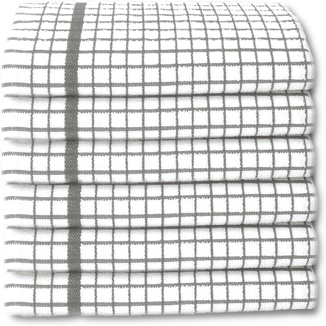 100% Cotton Terry Towelling Tea Towels | Pack of 6 | Kitchen Hand Towels Dish Cloth Super Absorbent Soft Touch