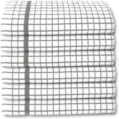 100% Cotton Terry Towelling Tea Towels | Pack of 6 | Kitchen Hand Towels Dish Cloth Super Absorbent Soft Touch