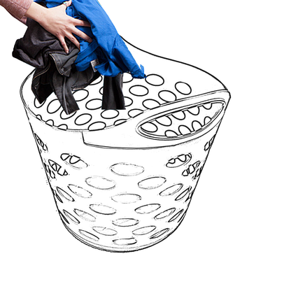 30L Plastic Laundry Basket With Handles Flexi Large Storage Round Hipster Hamper For Clothes Nursery & Home Organisation 13 Colours