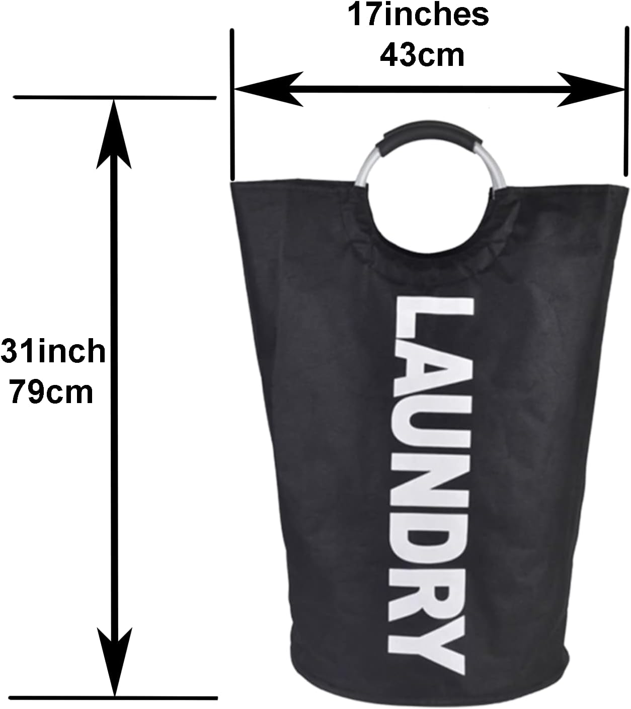 90L Large Collapsible Laundry Basket with Handles Large Washing Laundry Hamper Foldable Wash Bin Waterproof Clothes Bag Storage Bucket (6 Colors) for Bedroom & Bathroom