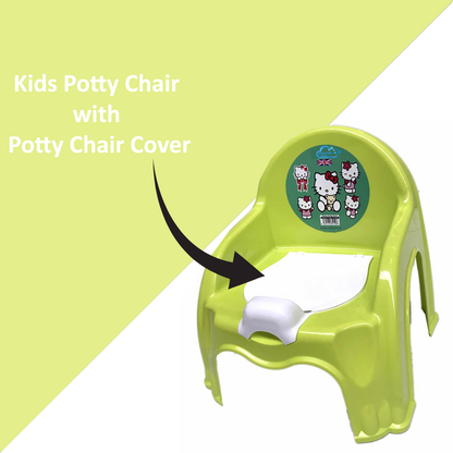 Children Potty Chair Plastic Kids Toddlers Toilet Trainer Seat Portable Potty Training Seat with Handles Splashguard Removable Lid & Backrest
