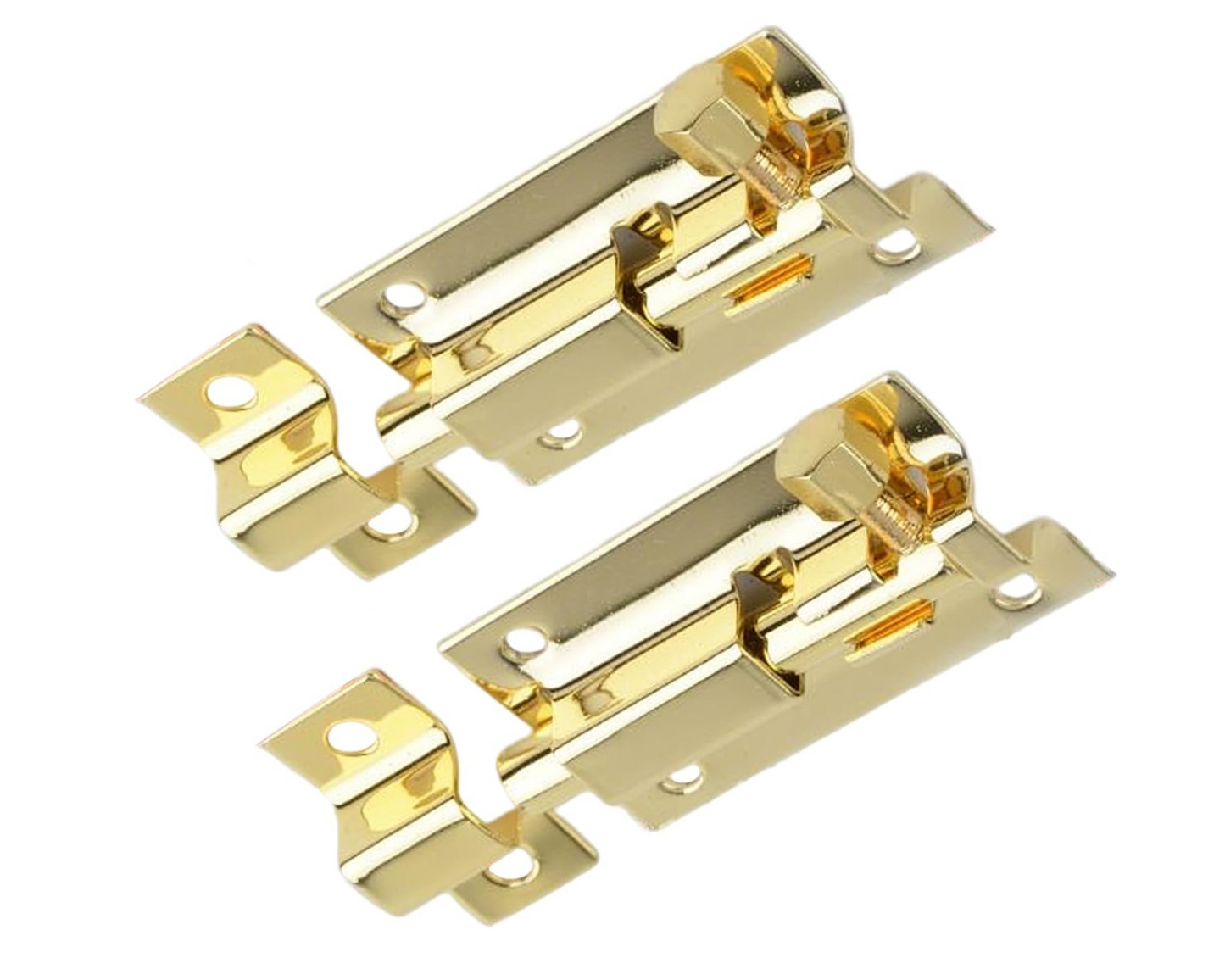 2 Pc Door Lock Bolt with Screws Stainless Steel Gate Lock