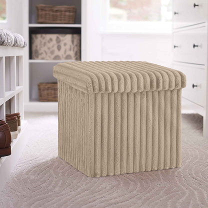 Premium Ottoman Storage Box House Pouffes Bench Seat Foldable Foot Stool UK Size