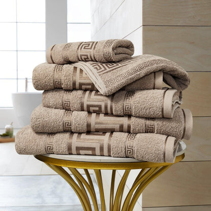 Regent Greek Towels – 100% Egyptian Cotton Towel Set – Luxury Hotel Quality Bath Towels – Soft & Absorbent – Large, Hand & Face Towels – Quick Dry –Bath Sheet, Bath Towel, Face Towel, Jumbo Bath Sheet