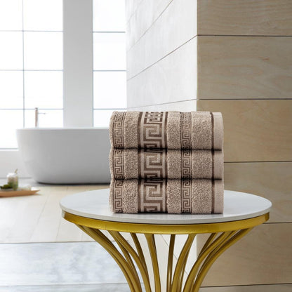 Regent Greek Towels – 100% Egyptian Cotton Towel Set – Luxury Hotel Quality Bath Towels – Soft & Absorbent – Large, Hand & Face Towels – Quick Dry –Bath Sheet, Bath Towel, Face Towel, Jumbo Bath Sheet