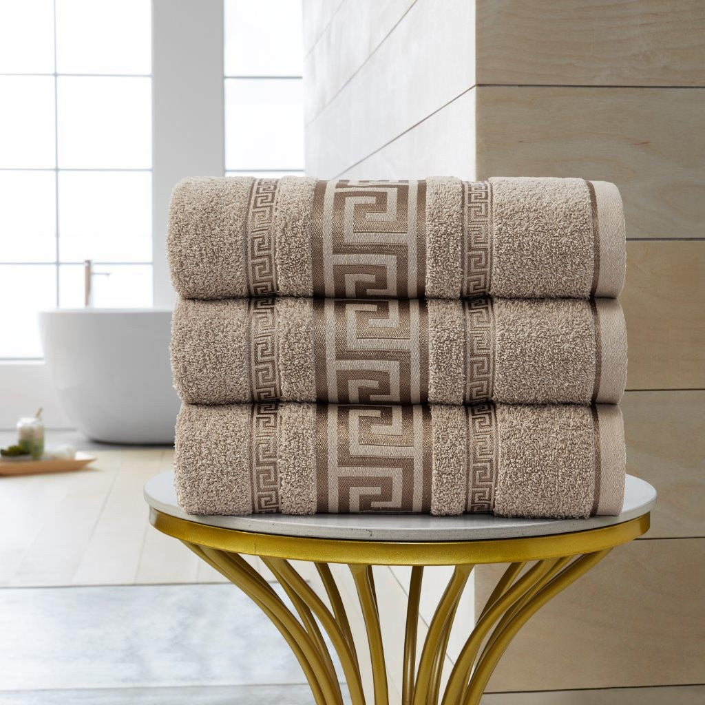 Regent Greek Towels – 100% Egyptian Cotton Towel Set – Luxury Hotel Quality Bath Towels – Soft & Absorbent – Large, Hand & Face Towels – Quick Dry –Bath Sheet, Bath Towel, Face Towel, Jumbo Bath Sheet