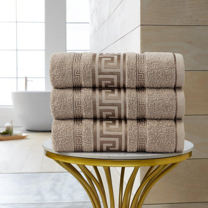 Regent Greek Towels – 100% Egyptian Cotton Towel Set – Luxury Hotel Quality Bath Towels – Soft & Absorbent – Large, Hand & Face Towels – Quick Dry –Bath Sheet, Bath Towel, Face Towel, Jumbo Bath Sheet