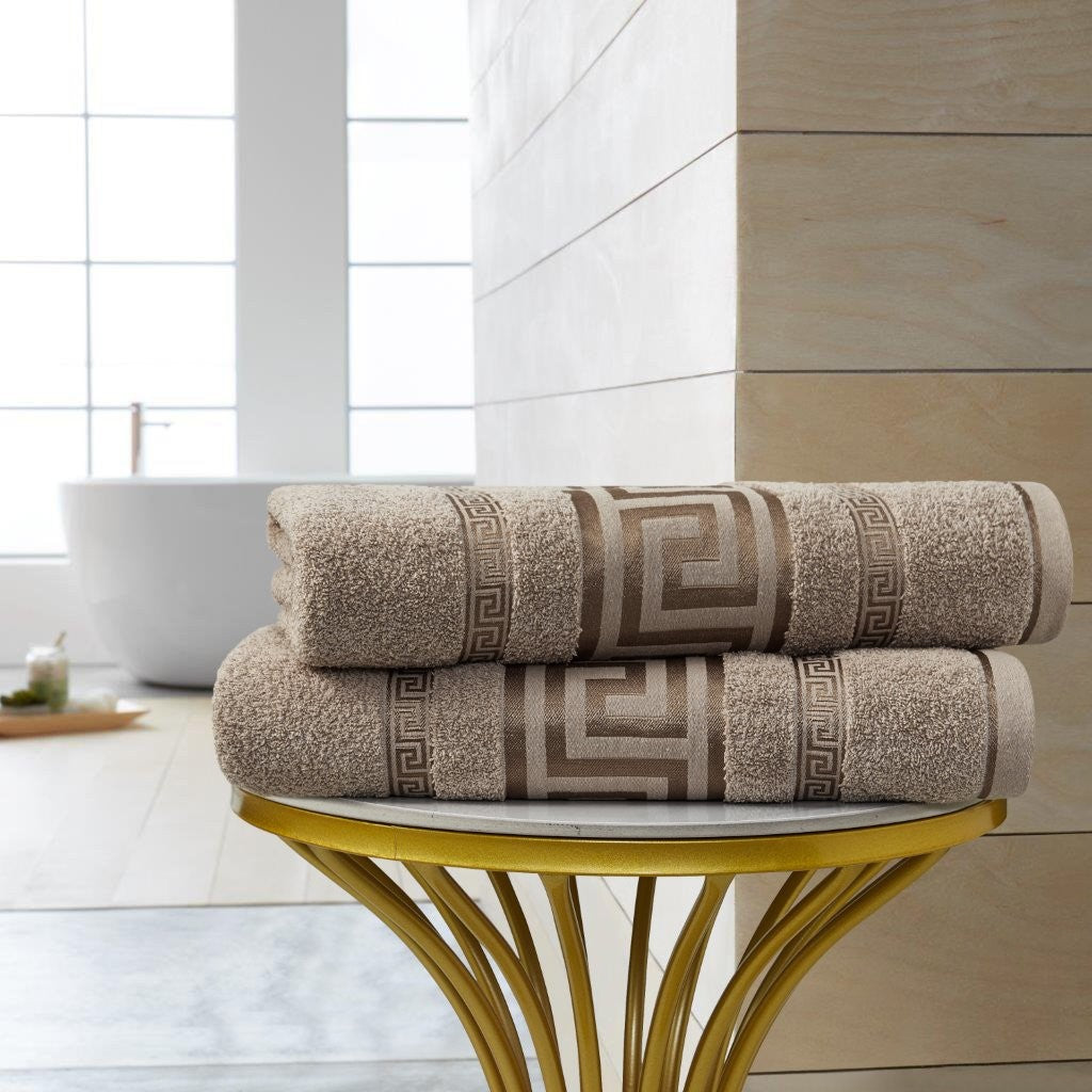 Regent Greek Towels – 100% Egyptian Cotton Towel Set – Luxury Hotel Quality Bath Towels – Soft & Absorbent – Large, Hand & Face Towels – Quick Dry –Bath Sheet, Bath Towel, Face Towel, Jumbo Bath Sheet