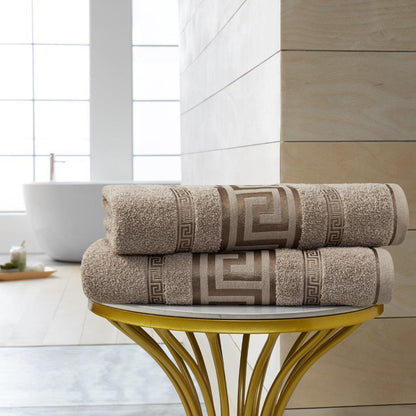 Regent Greek Towels – 100% Egyptian Cotton Towel Set – Luxury Hotel Quality Bath Towels – Soft & Absorbent – Large, Hand & Face Towels – Quick Dry –Bath Sheet, Bath Towel, Face Towel, Jumbo Bath Sheet