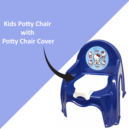 Children Potty Chair Plastic Kids Toddlers Toilet Trainer Seat Portable Potty Training Seat with Handles Splashguard Removable Lid & Backrest