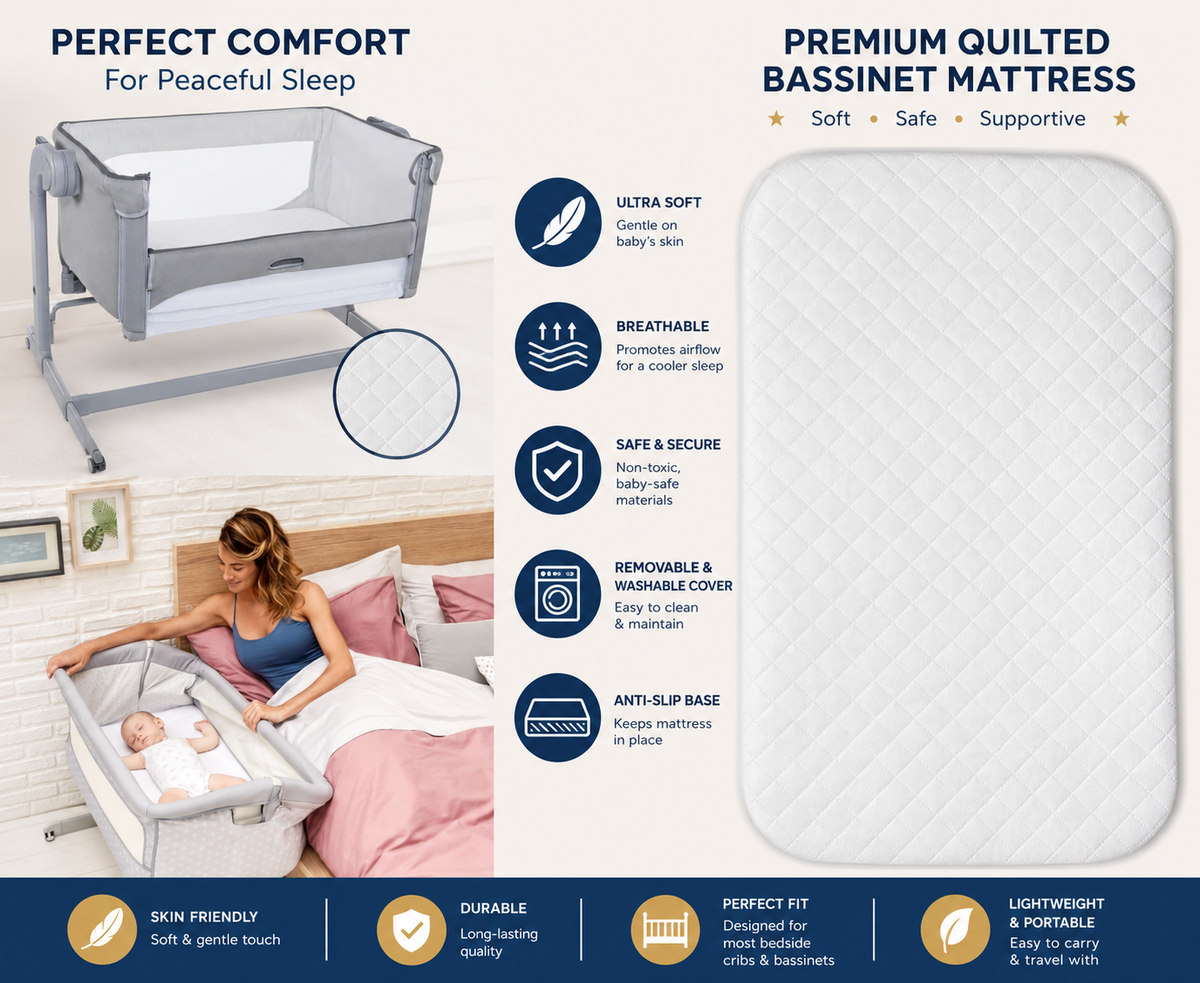Next 2 Me Crib Mattress – Fits Bedside Crib Baby Deluxe Foam Mattress