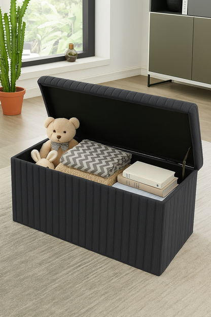 Premium Ottoman Storage Box House Pouffes Bench Seat Foldable Foot Stool UK Size