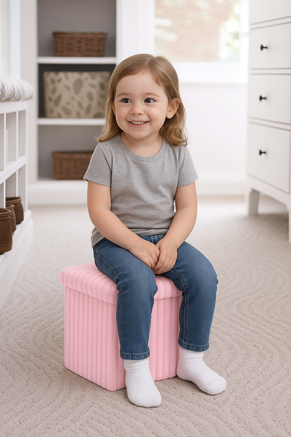 Premium Ottoman Storage Box House Pouffes Bench Seat Foldable Foot Stool UK Size