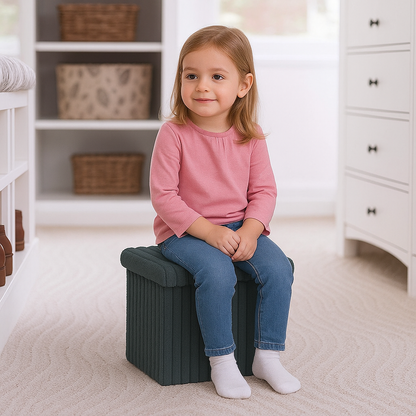 Premium Ottoman Storage Box House Pouffes Bench Seat Foldable Foot Stool UK Size