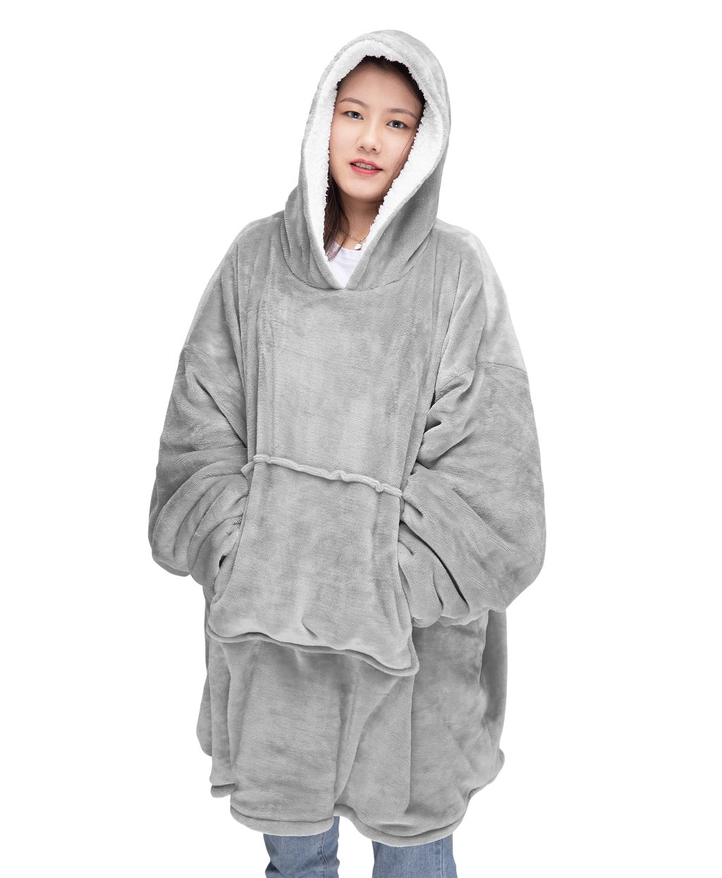 Oversized Hoodie Fleece Hooded Sweatshirt