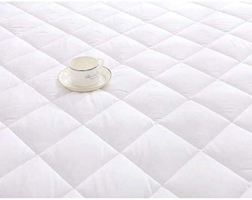 Quilted Mattress Protector Hypoallergenic Padded Mattress Topper Bug-Proof, Anti-Allergy, Breathable 30cm Deep Fitted Style Cover