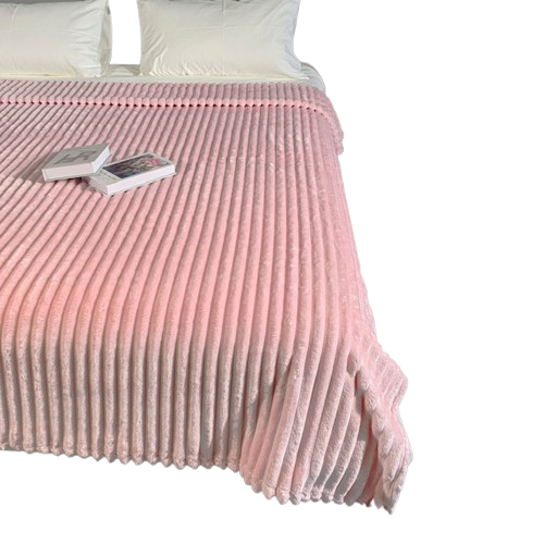 Ribbed Throws Fleece Blanket Chunky Cord Faux Fur Large Size Sofa Bed Corded