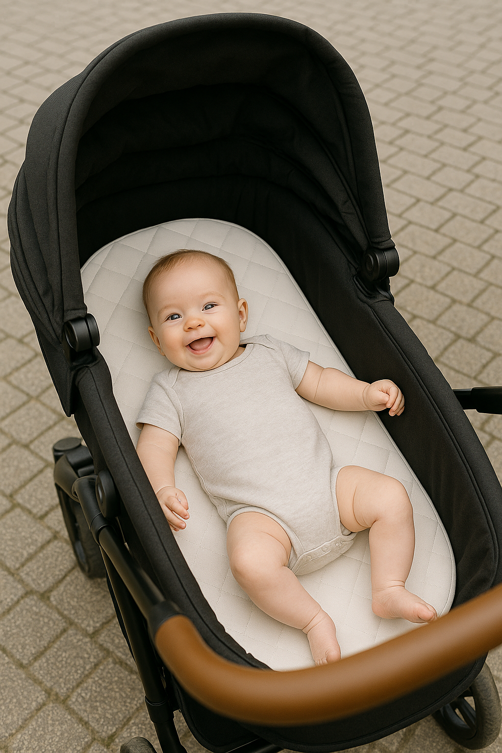 Baby Moses Basket Mattress UK Made – Breathable Foam Crib/Pram/Cradle Mattress, Thick Quilted Soft Padding for Newborns, Oval Shaped, Comfortable & Supportive Baby Bedding