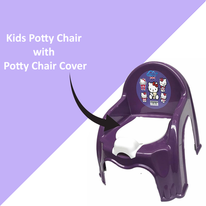 Children Potty Chair Plastic Kids Toddlers Toilet Trainer Seat Portable Potty Training Seat with Handles Splashguard Removable Lid & Backrest