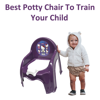 Children Potty Chair Plastic Kids Toddlers Toilet Trainer Seat Portable Potty Training Seat with Handles Splashguard Removable Lid & Backrest